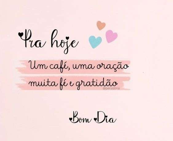 Bom dia com café e oração