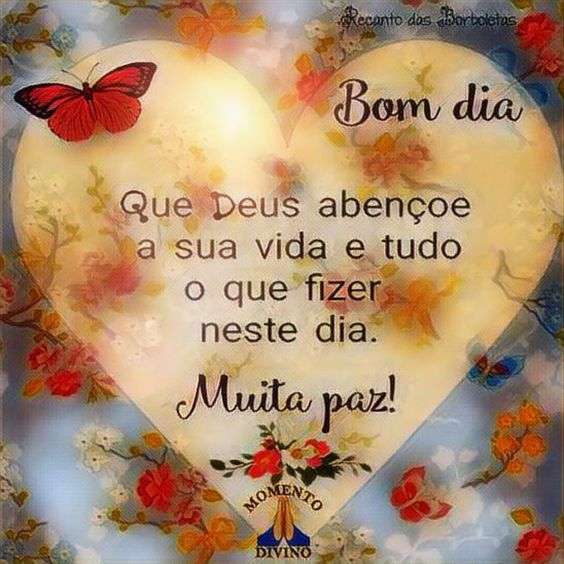 Bom dia com muita paz