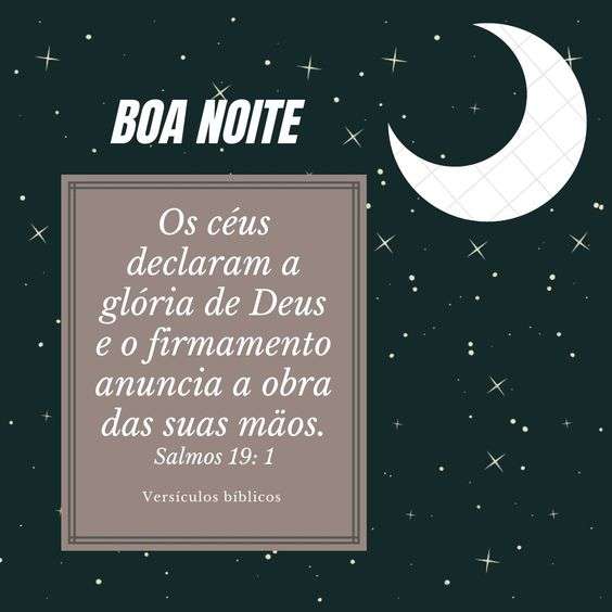  Boa noite obras das suas mãos