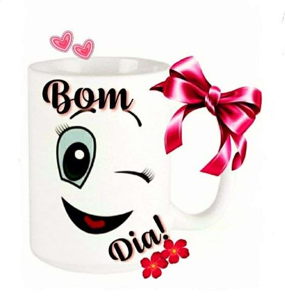 caneca com lacinho piscando