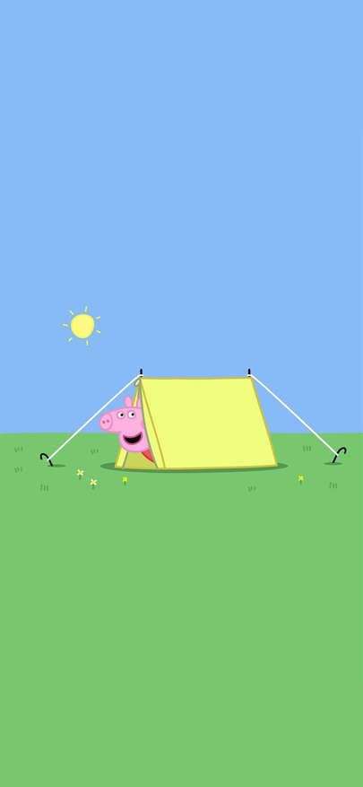 Wallpaper Peppa pig acampando