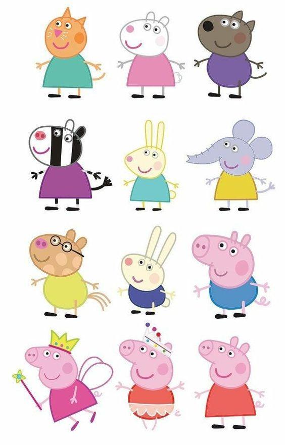 Wallpaper Peppa pig com seus amigos