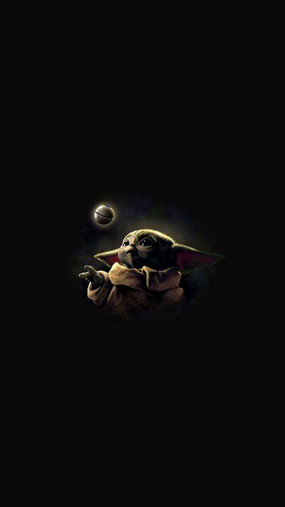 Papel de parede aesthetic baby Yoda