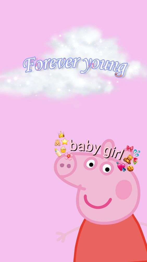 Wallpaper Peppa pig baby girl