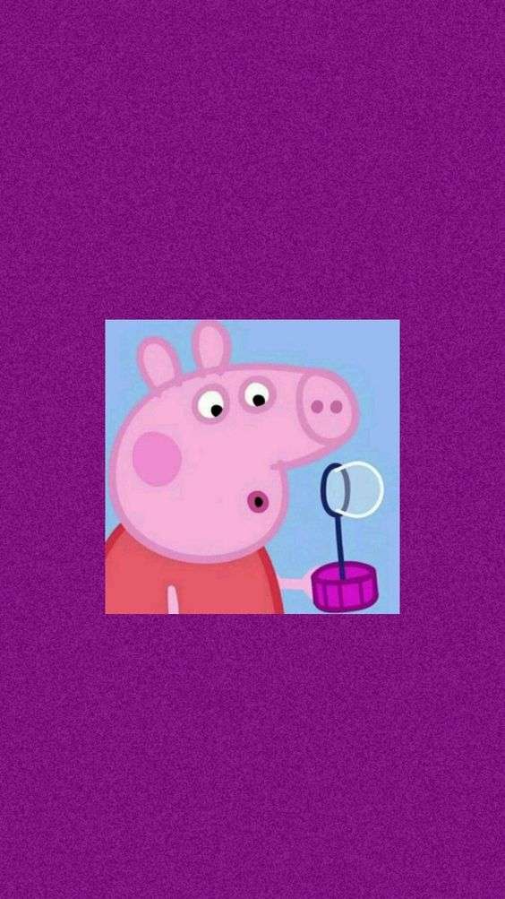 Wallpaper Peppa pig fazendo bolhas de sabão