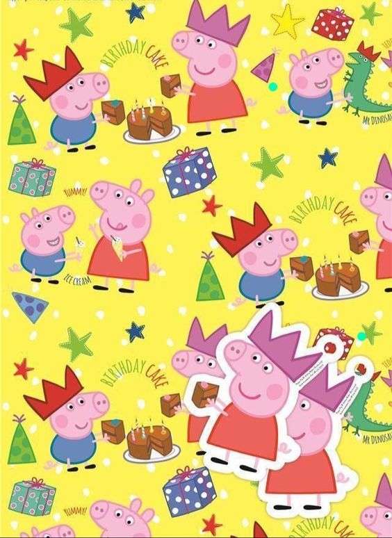 Wallpaper Peppa pig festa de aniversário