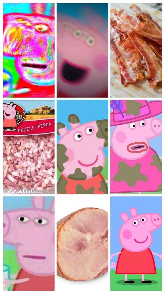 Wallpaper Peppa pig suja de lama