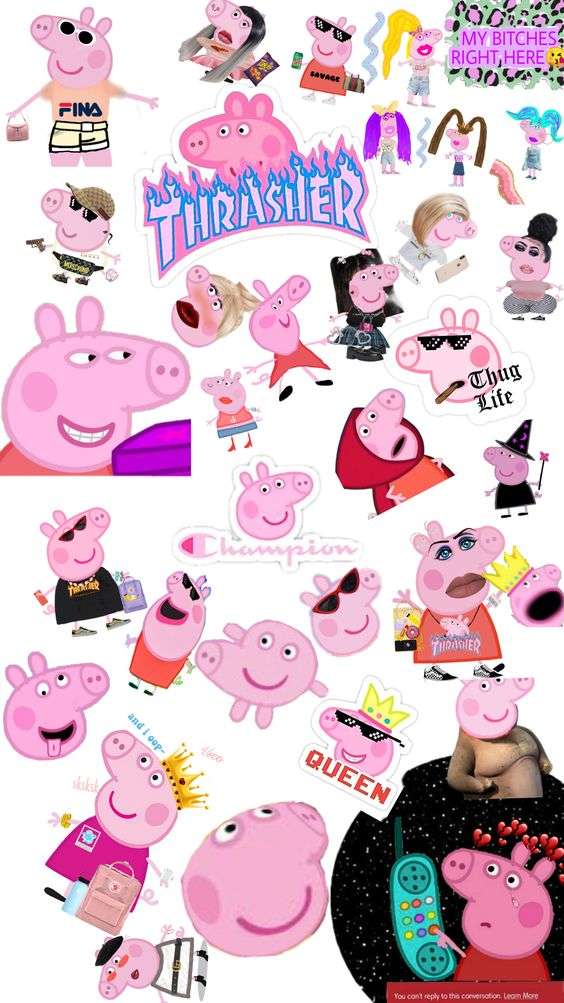 Wallpaper Peppa pig vestida de chapeuzinho vermelho