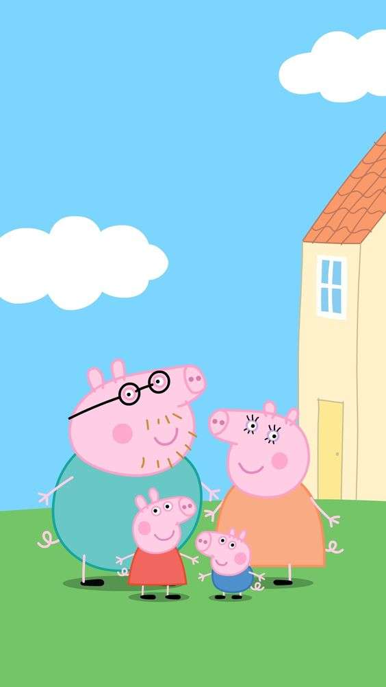 Wallpaper Peppa pig e sua família