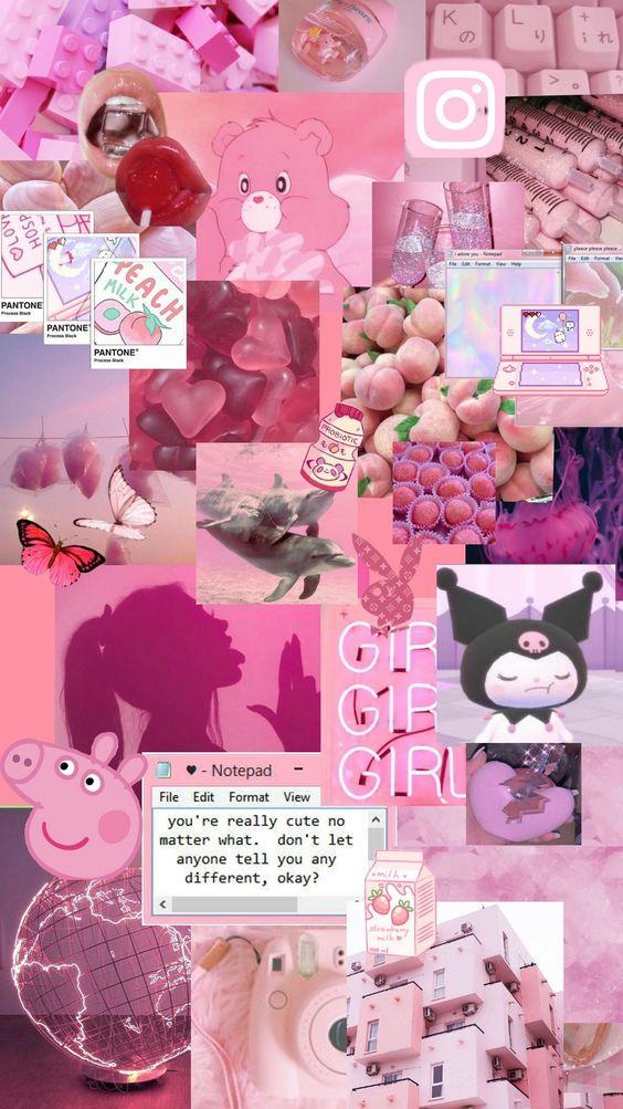 Wallpaper rosa Peppa pig 