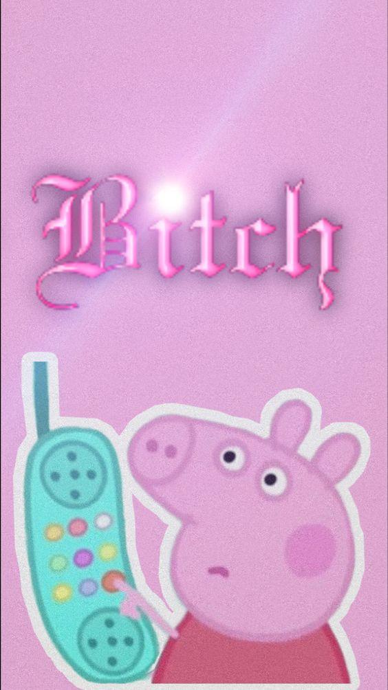 Wallpaper Peppa pig telefonando para as amigas