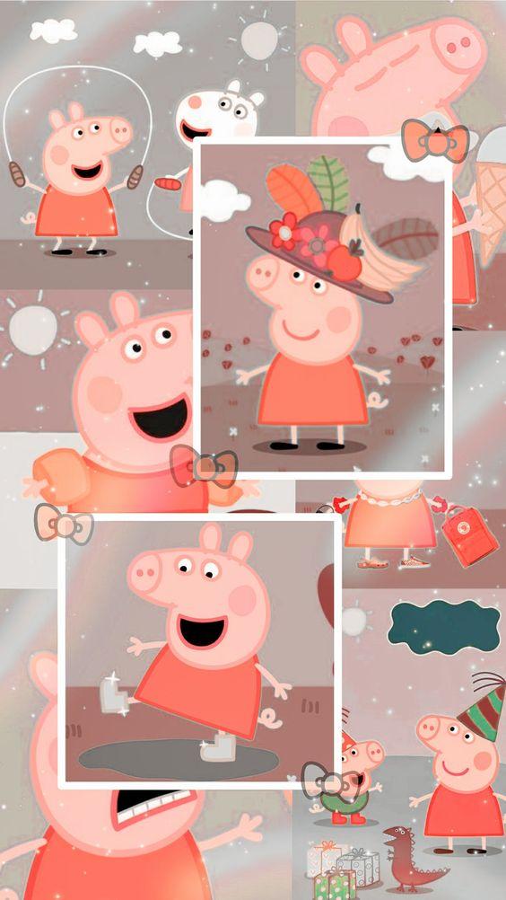 Wallpaper Peppa pig com chapéu