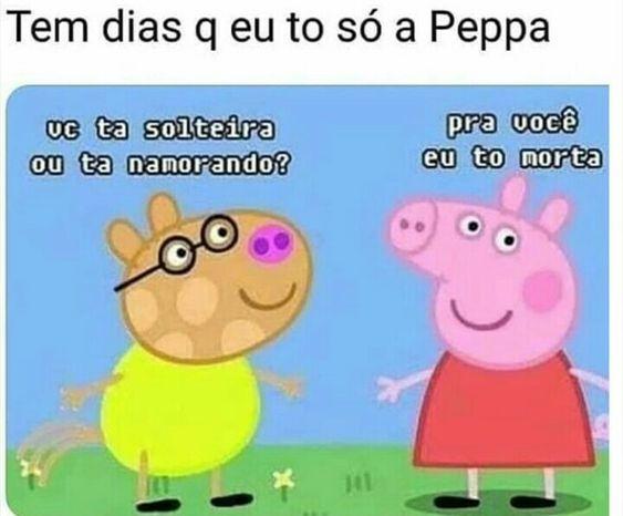 Memes engraçados Peppa pig dando um fora