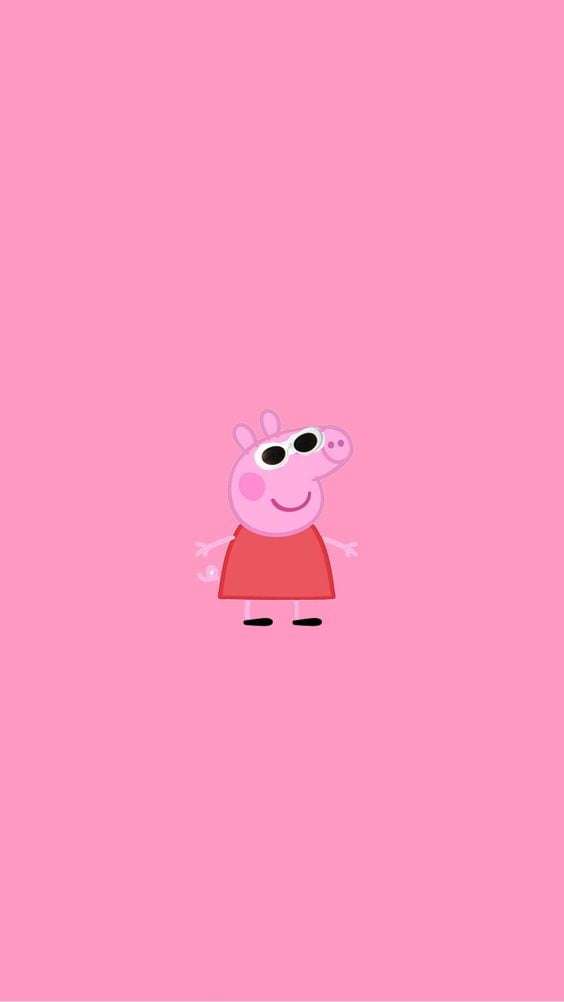 Wallpaper Peppa pig com óculos branco