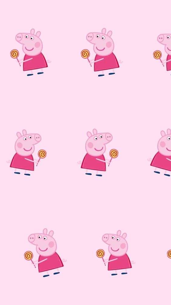 Wallpaper Peppa pig com pirulito