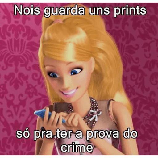 Memes engraçados Barbie mandando mensagem