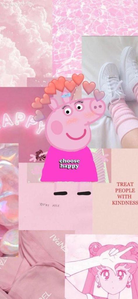 Wallpaper Peppa pig choose happy