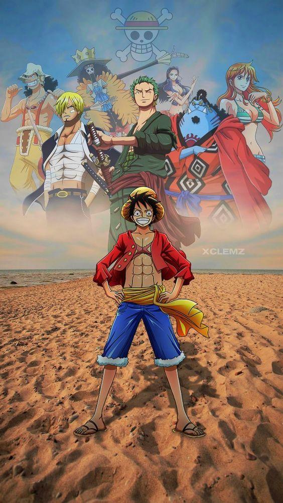 Papel de parede One Piece Luffy e todos os personagens