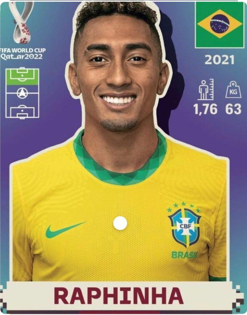 Raphinha em figurinhas da copa