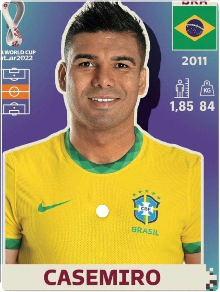 Casemiro em figurinhas da Copa