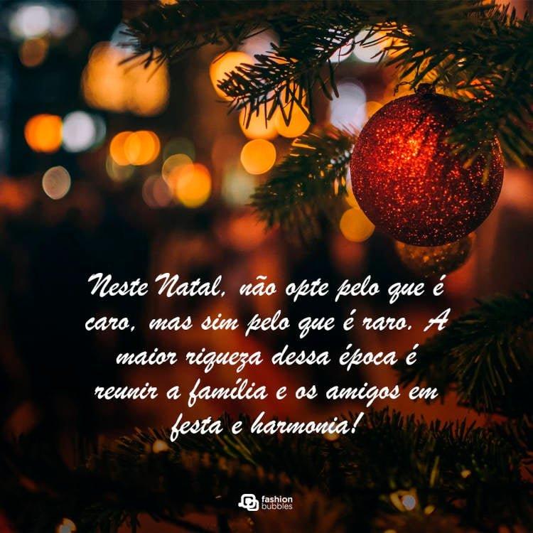 Mensagem de natal sobre o que realmente importa não tem preço