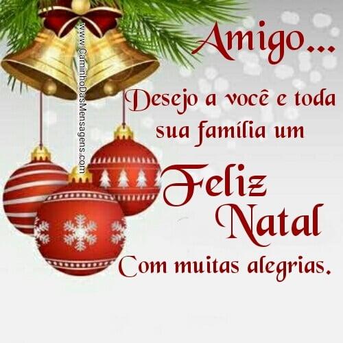 Desejos de um feliz natal aos amigos e familiares