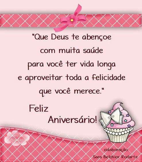 Mensagem de Aniversário com frase de Deus abençoes