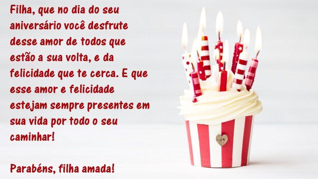 Filha amada, feliz aniversário