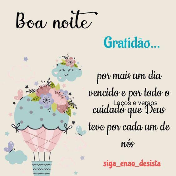 Boa Noite com Carinho  - Gratidão sempre.