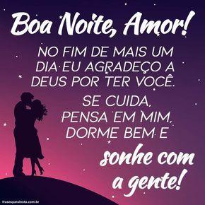 Frases de Boa noite com amor e carinho - de enamorados