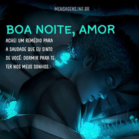 Frases de Boa noite com amor e carinho - sonhe comigo meu amor