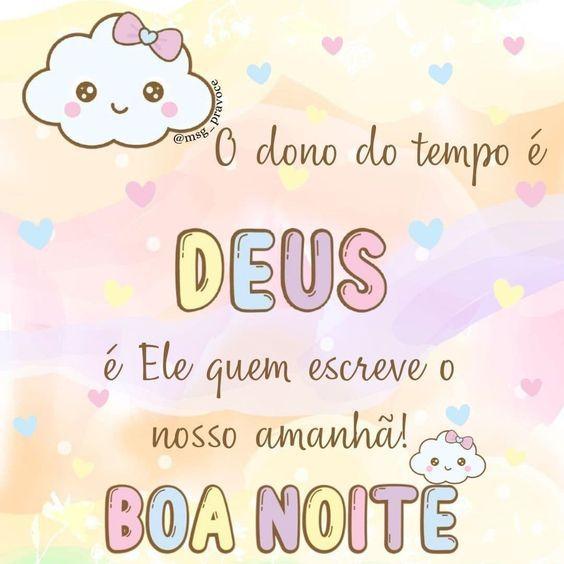 Fundo em tons claros e mensagem de que Deus é quem escreve nosso amanhã.