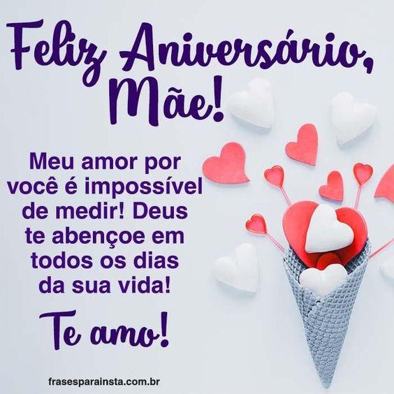 Fundo cinza com frase de parabéns mãe