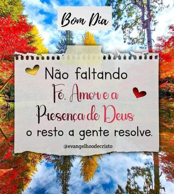 Mensagens Motivacionais e de fé e amor pela presença de Deus