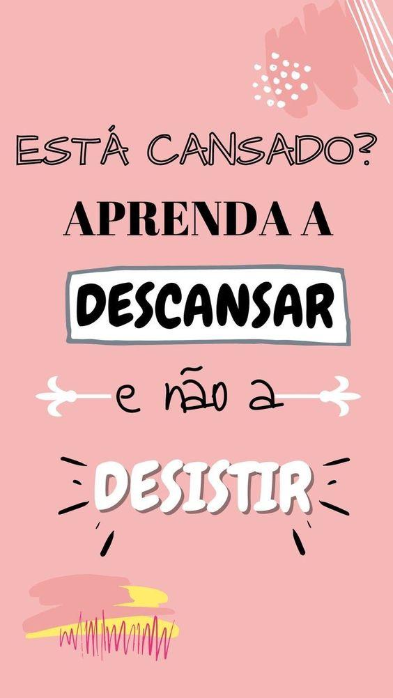 Fundo rosa e frase sobre não desistir dos sonhos