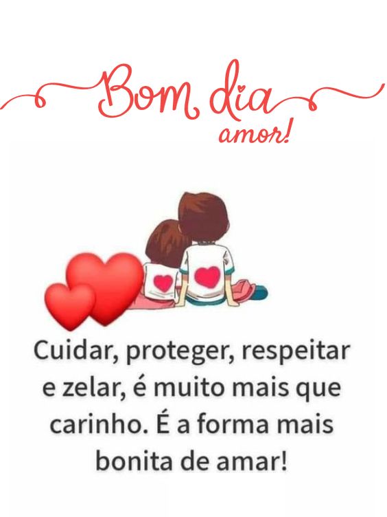 Bom dia com amor e cuidado