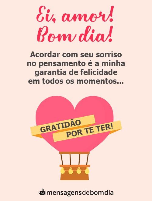 Bom dia para Crush com gratidão