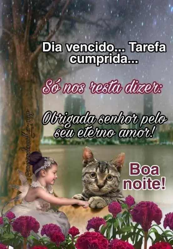 Criança brincando e frase de boa noite