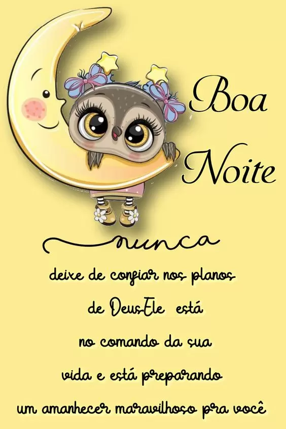Linda coruja te dando boa noite