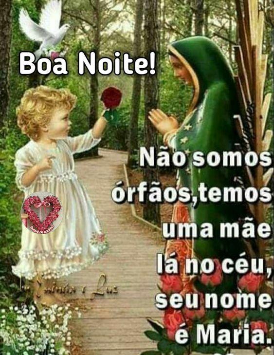 Imagem de Nossa Senhora com Frase de Boa Noite