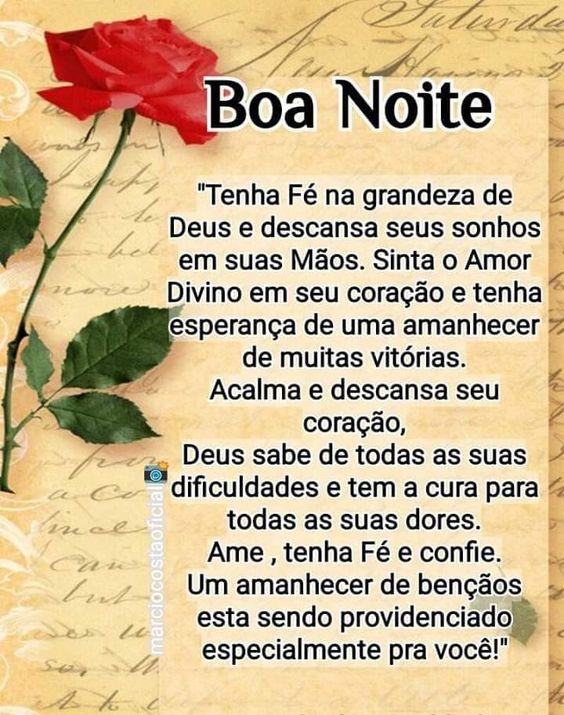 Texto sobre boa noite