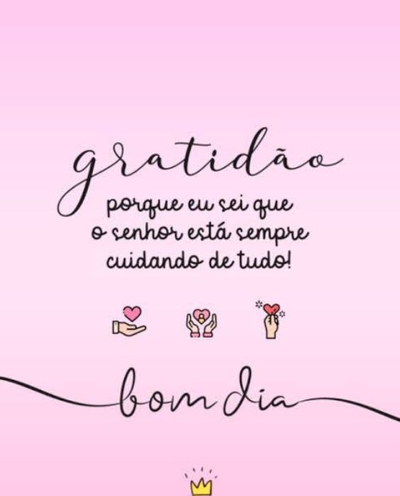 Bom dia gratidão Senhor