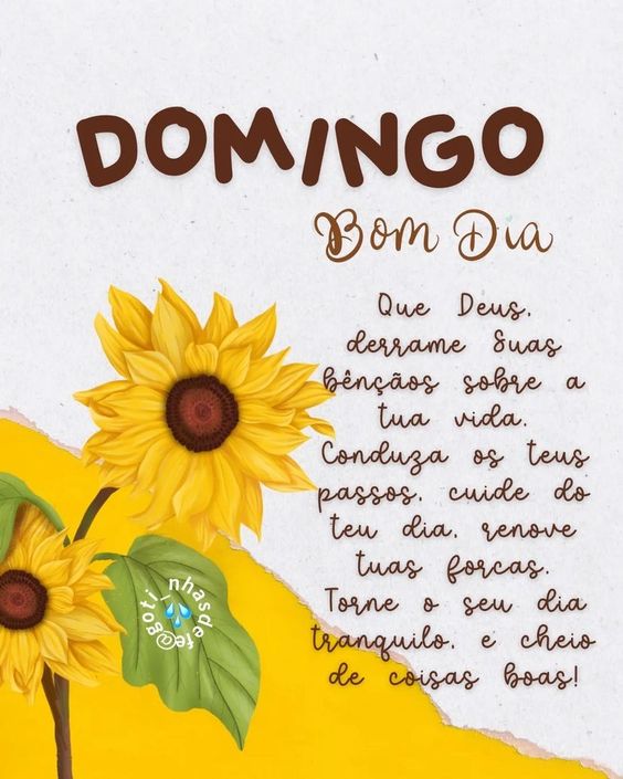 Domingo Deus derrame suas bênçãos