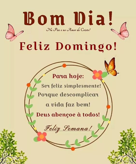 Feliz domingo feliz semana