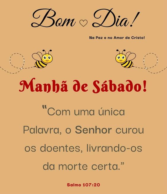 Bom dia Sábado com Salmo 107:20