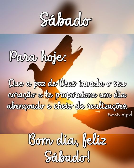 Bom dia feliz sábado para hoje